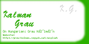 kalman grau business card